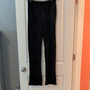 Dressed in LALA Black Pleated Wide-Leg Pants